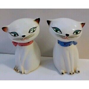 Vintage 1950s Holt Howard Cozy Kittens Cats Salt & Pepper Shaker Set Japan as-is